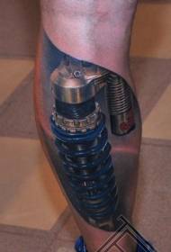 Incredibile tatuaggio a tubo d'acciaio in stile realistico