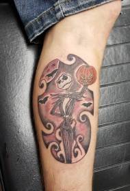 Raksasa warna leg kanthi gambar tato waluh