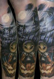 Rāpojošs briesmonis tetovējums attēlu uz kājas