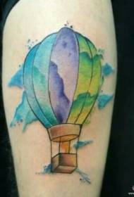 bovido splash inko varma aera globo koloro tatuaje ŝablono