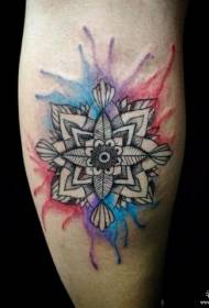 kalf vanielje kleur spat ink tattoo patroon