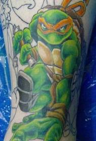 benfarge variant Ninja turtle tatoveringsmønster