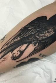 estati ti towo bèf Ewòp ak nwa modèl tatoo Raven