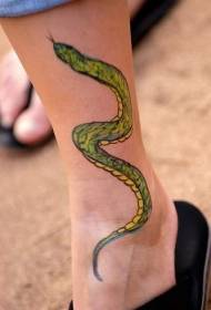 ngjyra e këmbës model i freskët i tatuazhit të gjarprit