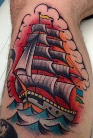 Плечовий колір voyager великий корабель татуювання візерунок