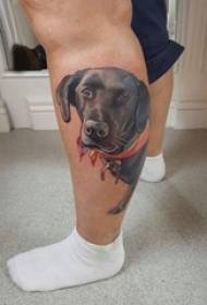 Buachaillí Tattoo Madrín ar phictiúr tattoo ainmhí beag Calf Puppy