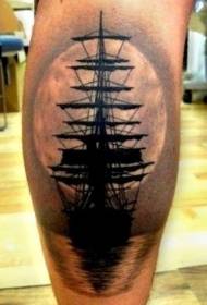 Boat tattoo maitiro pasi pemakumbo matema uye grey zuva