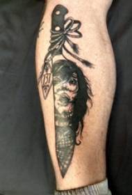 Ευρωπαϊκό τατουάζ ανδρικό στέλεχος μαχαίρι για τον χαρακτήρα και την εικόνα τατουάζ στιλέτο