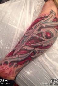 calf shaped 3D color tattoo pattern