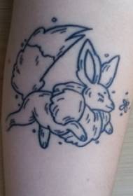 Djevojčica tele tetovaža životinja Baile na slici tetovaže male životinje