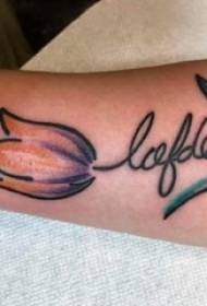 Tizilombo ta tattoo ta tulip taana pa zithunzi za tattoo za tulip