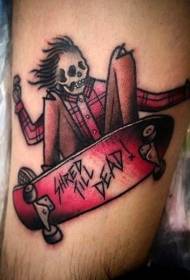 umbala womlenze omncinci skeleton skateboard tattoo pateni