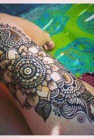 Bein Farbe beeindruckend drucken Totem Tattoo