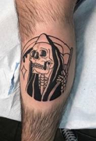 koponya tetoválás férfi shank zömök tetoválás képet