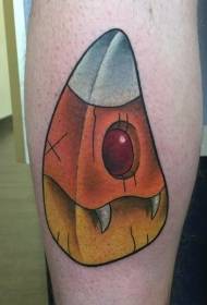 leg grappige kleur monster standbeeld tattoo patroan