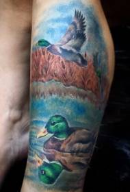 Model i tatuazhit të gjallë duck me stil të ri