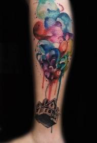 teľacie balóniky farba splash atrament tetovanie vzor