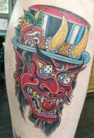 Europæiske og amerikanske tatoverede kalve tatoveringer hat og prajna tatoveringsbilleder