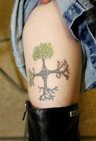 Noge slike sezona tetovaže na drvetu