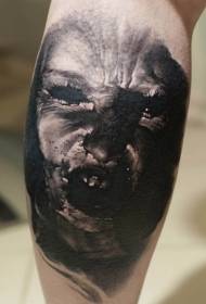 Gambe divertente vecchio tatuaggio horror film mostro ritratto tatuaggio