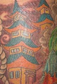Jalkojen väri talon tatuointikuvio