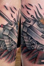Візерунок татуювання танк чоловічого кольору ніг