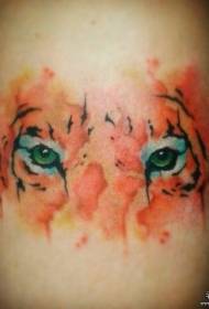 keal kleur tiger eagen spatten inket tatoeëringspatroan