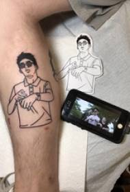 karakter portret tattoo mannelijke schacht op het karakter portret tattoo zwarte foto