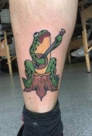 Volum masculí del tatuatge de Bai Le animal sobre la imatge animada del tatuatge de la granota