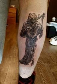 kallo tatuointi uros poika vasikka mustalla kallo tatuointi kuva