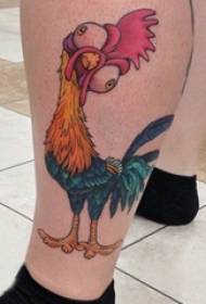 niños becerro pintado acuarela boceto creativo divertido polla tatuaje imagen