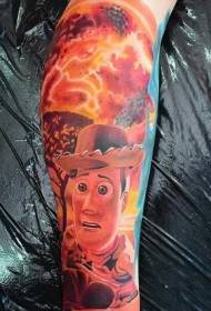 Tatuaje de cor da perna historia de tatuaje de cowboy heroe cowboy