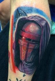 Beenkleur ster Wars soldaat tattoo patroon