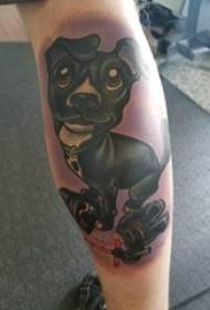 Puppy Tattoo Boys Calf on Cute Puppy Tattoo Picture