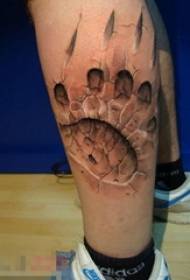 дечаци теле на црно сивој скици 3д пас пас панџе тетоважа слику