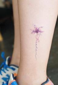 квітка татуювання дівчина теля на колір малюнок татуювання квітка