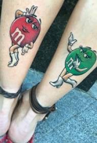 vitture ragazze acquarellu pittura di tatuaggio di cioccolatu creatura di picculu tatuaggio