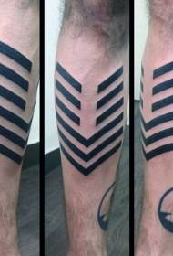 Foto di tatuaggio semplice simbolo misterioso della gamba