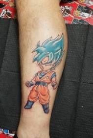 Os meninos super da tatuagem de Saiyan percam na cor Imagem super super do tatuagem da Saiyan