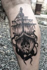 immagine tatuaggio vela gambo maschio su immagine tatuaggio vela