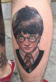 Jalkojen väri Harry Potter muotokuva tatuointi malli