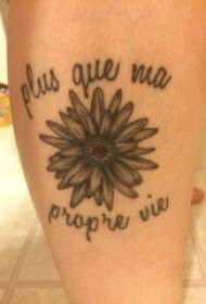sort grå krysantemum tatovering han kalv på sort grå krysantemum tatovering billede