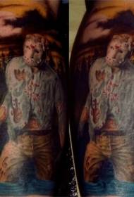 Film horror di colore delle gambe Jason immagine del tatuaggio