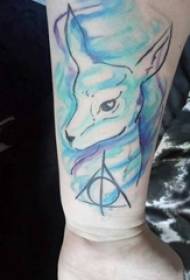 nā keikikāne i ke keiki i paʻi ʻia i nā laina gstract abstract laina geometric element a me nā kiʻi tattoo deer