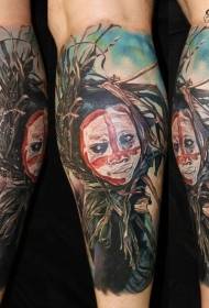 Legs realism style colored ancient tribal women tattoo