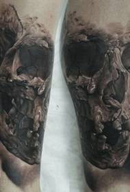 الساق رمادي نمط الجمجمة نمط الوشم واقعية