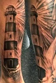 Modello tatuaggio tatuaggio nero grigio vitello stile europeo