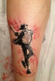 cor de pernas patrón de tatuaxe de Michael Jackson
