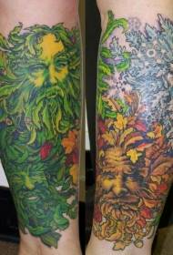 Leg color seasons decoration man face tattoo picture