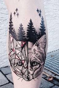 Boja nogu neobična lisica sa šumskom tetovažom